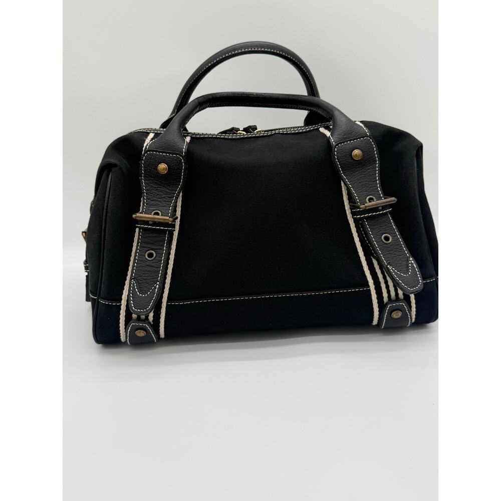 Burberry London Blue Label Black Canvas Leather Mini Boston Duffle Handbag - Picture 9 of 14